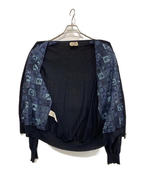 HERMES（エルメス）HERMES (エルメス) ジップアップ切替ジャケット ネイビー サイズ:Mの古着・服飾アイテム