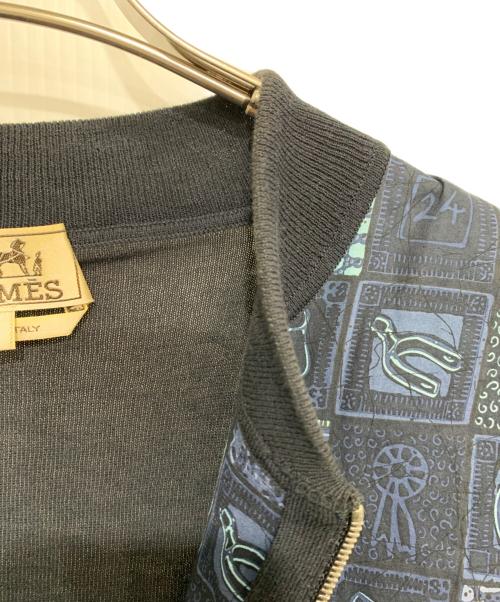 HERMES（エルメス）HERMES (エルメス) ジップアップ切替ジャケット ネイビー サイズ:Mの古着・服飾アイテム