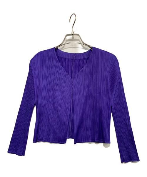 PLEATS PLEASE（プリーツプリーズ）PLEATS PLEASE (プリーツプリーズ) カーディガン ブルー サイズ:3の古着・服飾アイテム