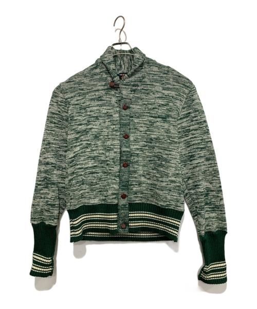 skookum（スクーカム）SKOOKUM (スクーカム) ニットジャケット グリーン サイズ:Mの古着・服飾アイテム