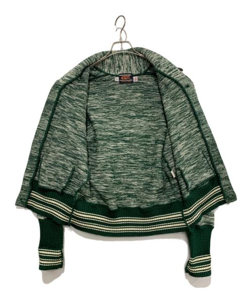 skookum（スクーカム）SKOOKUM (スクーカム) ニットジャケット グリーン サイズ:Mの古着・服飾アイテム