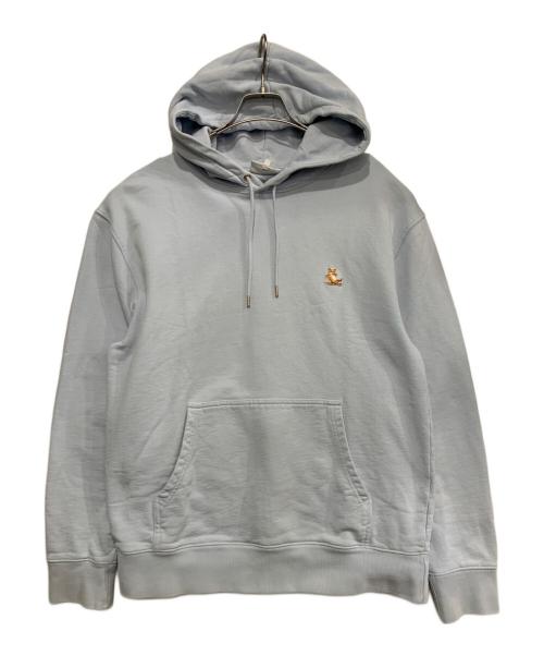 maison kitsune（メゾンキツネ）MAISON KITSUNE (メゾンキツネ) プルオーバーパーカー ブルー サイズ:XLの古着・服飾アイテム