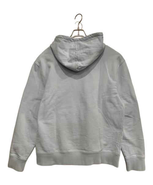 maison kitsune（メゾンキツネ）MAISON KITSUNE (メゾンキツネ) プルオーバーパーカー ブルー サイズ:XLの古着・服飾アイテム