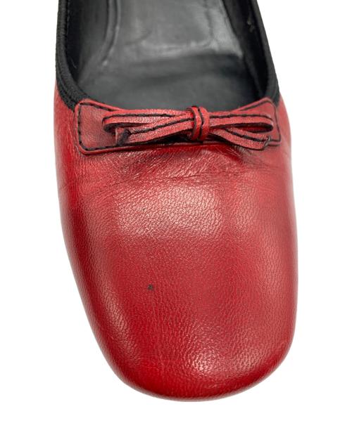 PRADA（プラダ）PRADA (プラダ) リボンローパンプス レッド サイズ:37の古着・服飾アイテム