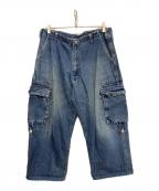 POLO RALPH LAURENポロ・ラルフローレン）の古着「バギーカーゴジーンズ」｜インディゴ