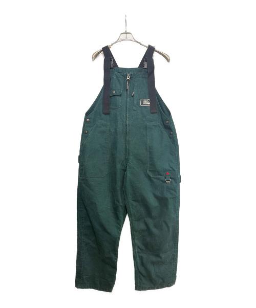 FIRST DOWN（ファーストダウン）FIRST DOWN (ファーストダウン) オーバーオール グリーン サイズ:Sの古着・服飾アイテム