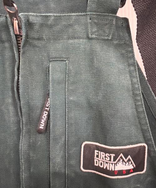 FIRST DOWN（ファーストダウン）FIRST DOWN (ファーストダウン) オーバーオール グリーン サイズ:Sの古着・服飾アイテム