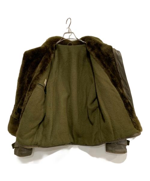 GIANNI VERSACE（ジャンニ・ヴェルサーチ）GIANNI VERSACE (ジャンニ・ヴェルサーチ) レザージャケット オリーブ サイズ:44の古着・服飾アイテム