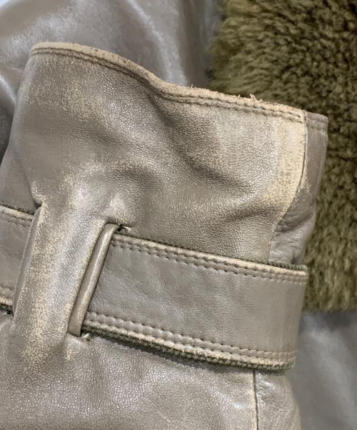 GIANNI VERSACE（ジャンニ・ヴェルサーチ）GIANNI VERSACE (ジャンニ・ヴェルサーチ) レザージャケット オリーブ サイズ:44の古着・服飾アイテム