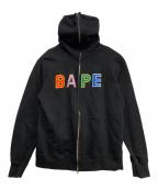 A BATHING APEア ベイシング エイプ）の古着「ジップパーカー」｜ブラック