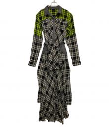 DIESEL（ディーゼル）の古着「長袖ワンピース」｜グレー×ブラック