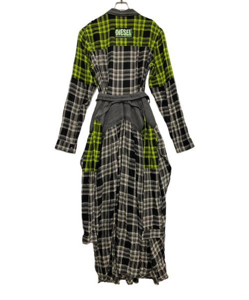 DIESEL（ディーゼル）DIESEL (ディーゼル) 長袖ワンピース グレー×ブラック サイズ:XSの古着・服飾アイテム
