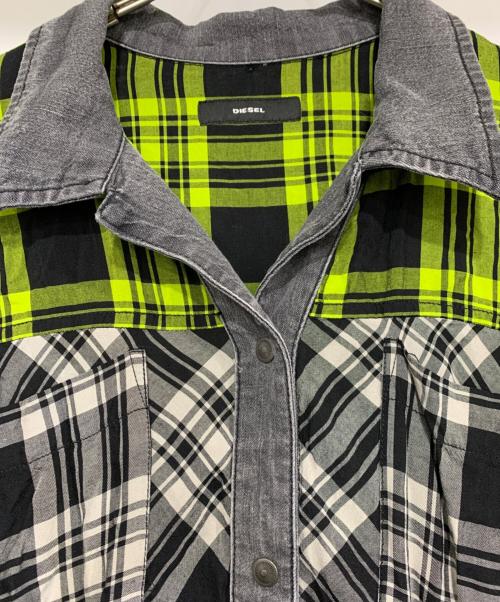 DIESEL（ディーゼル）DIESEL (ディーゼル) 長袖ワンピース グレー×ブラック サイズ:XSの古着・服飾アイテム