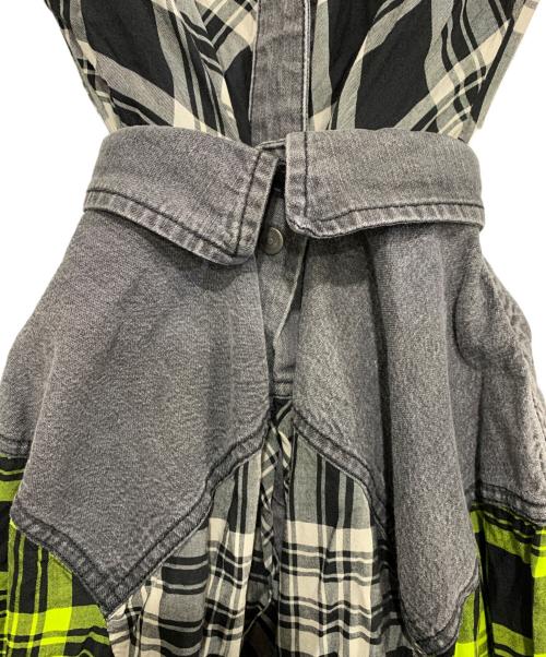 DIESEL（ディーゼル）DIESEL (ディーゼル) 長袖ワンピース グレー×ブラック サイズ:XSの古着・服飾アイテム