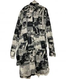 LIMI feu（リミフゥ）の古着「長袖ワンピース」｜ホワイト×ブラック