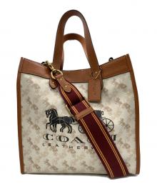 COACH（コーチ）の古着「2WAYバッグ」｜ホワイト×ブラウン