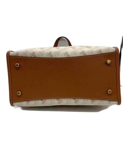 COACH（コーチ）COACH (コーチ) 2WAYバッグ ホワイト×ブラウンの古着・服飾アイテム