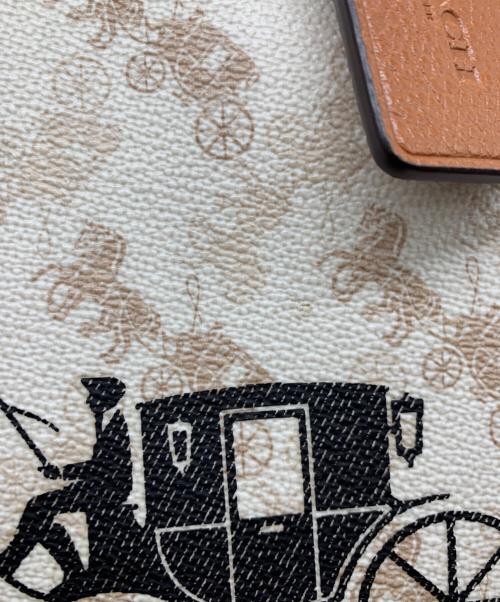 COACH（コーチ）COACH (コーチ) 2WAYバッグ ホワイト×ブラウンの古着・服飾アイテム