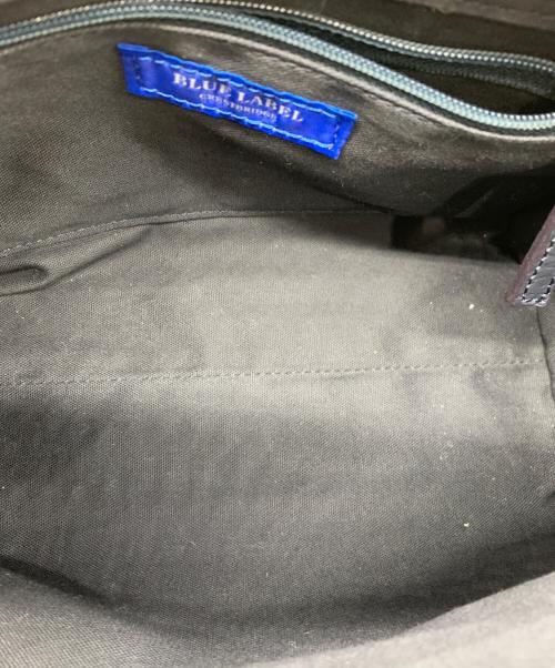 BLUE LABEL CRESTBRIDGE（ブルーレーベルクレストブリッジ）BLUE LABEL CRESTBRIDGE (ブルーレーベルクレストブリッジ) チェックキャンバス2WAYバッグ ブルー×ホワイトの古着・服飾アイテム