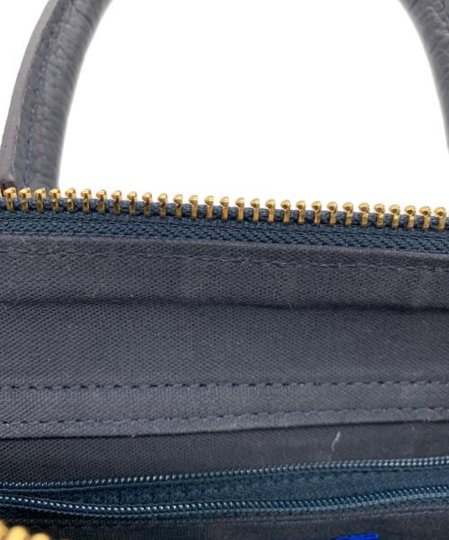 BLUE LABEL CRESTBRIDGE（ブルーレーベルクレストブリッジ）BLUE LABEL CRESTBRIDGE (ブルーレーベルクレストブリッジ) チェックキャンバス2WAYバッグ ブルー×ホワイトの古着・服飾アイテム