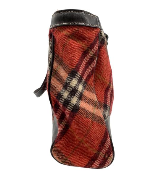 BURBERRY BLUE LABEL（バーバリー ブルー レーベル）BURBERRY BLUE LABEL (バーバリー ブルー レーベル) ウールトートバッグ レッドの古着・服飾アイテム