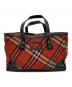 BURBERRY BLUE LABEL（バーバリー ブルー レーベル）の古着「ウールトートバッグ」｜レッド
