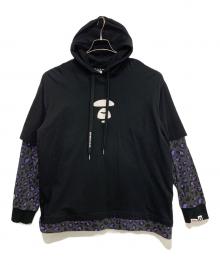 Aape BY A BATHING APE（エーエイプ バイ アベイシングエイプ）の古着「プルオーバーパーカー」｜ブラック