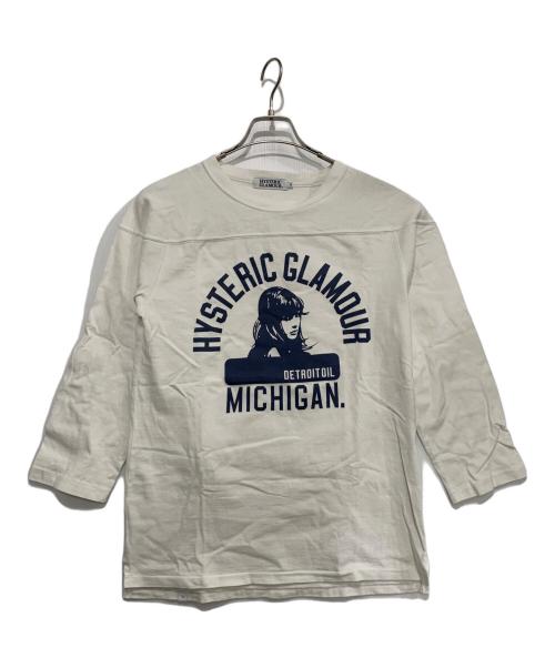 Hysteric Glamour（ヒステリックグラマー）Hysteric Glamour (ヒステリックグラマー) 長袖カットソー ホワイト サイズ:Mの古着・服飾アイテム