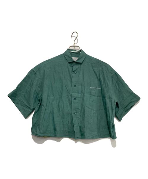 ticca（ティッカ）TICCA (ティッカ) 別注リネン半袖エンブロイダイリーシャツ グリーン サイズ:FREEの古着・服飾アイテム