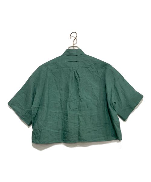 ticca（ティッカ）TICCA (ティッカ) 別注リネン半袖エンブロイダイリーシャツ グリーン サイズ:FREEの古着・服飾アイテム