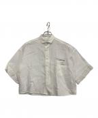 ticcaティッカ）の古着「別注リネン半袖エンブロイダイリーシャツ」｜ホワイト