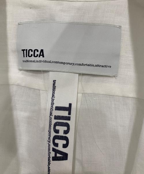 ticca（ティッカ）TICCA (ティッカ) 別注リネン半袖エンブロイダイリーシャツ ホワイト サイズ:FREEの古着・服飾アイテム