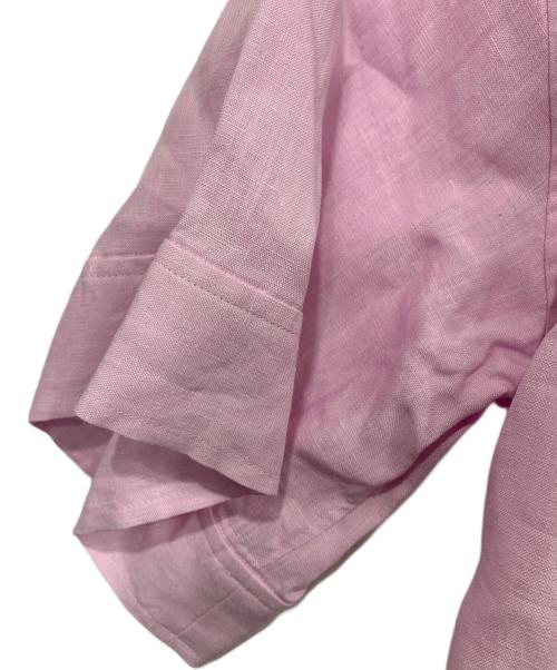 ticca（ティッカ）TICCA (ティッカ) 別注リネン半袖エンブロイダイリーシャツ ピンク サイズ:FREEの古着・服飾アイテム