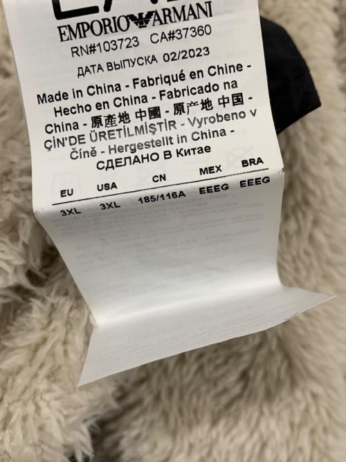 EMPORIO ARMANI（エンポリオ アルマーニ）EMPORIO ARMANI (エンポリオ アルマーニ) フリースジャケット ベージュ サイズ:3XLの古着・服飾アイテム