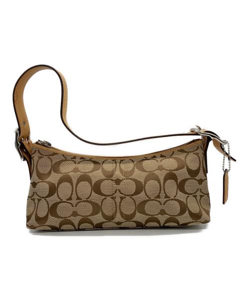 COACH（コーチ）COACH (コーチ) ワンショルダーバッグ ブラウン×ベージュの古着・服飾アイテム