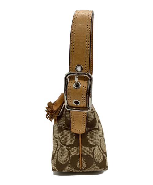 COACH（コーチ）COACH (コーチ) ワンショルダーバッグ ブラウン×ベージュの古着・服飾アイテム