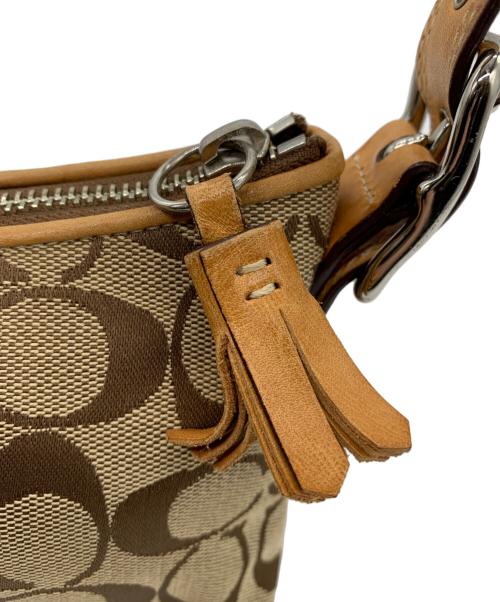 COACH（コーチ）COACH (コーチ) ワンショルダーバッグ ブラウン×ベージュの古着・服飾アイテム