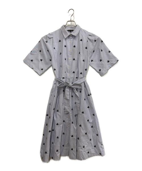 BROOKS BROTHERS（ブルックスブラザーズ）BROOKS BROTHERS (ブルックスブラザーズ) 半袖ワンピース スカイブルー サイズ:4の古着・服飾アイテム