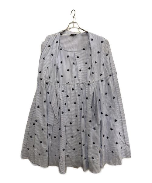 BROOKS BROTHERS（ブルックスブラザーズ）BROOKS BROTHERS (ブルックスブラザーズ) 半袖ワンピース スカイブルー サイズ:4の古着・服飾アイテム