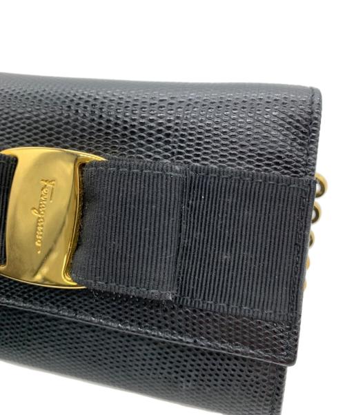 Salvatore Ferragamo（サルヴァトーレ フェラガモ）Salvatore Ferragamo (サルヴァトーレ フェラガモ) チェーンショルダーバッグ ブラックの古着・服飾アイテム