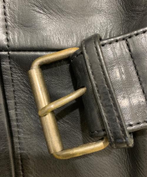 KADOYA（カドヤ）KADOYA (カドヤ) レザーコート ブラック サイズ:Lの古着・服飾アイテム