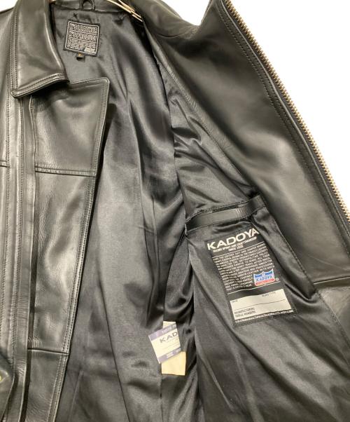KADOYA（カドヤ）KADOYA (カドヤ) レザーコート ブラック サイズ:Lの古着・服飾アイテム