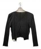 PLEATS PLEASEプリーツプリーズ）の古着「薄手カーディガン」｜ブラック