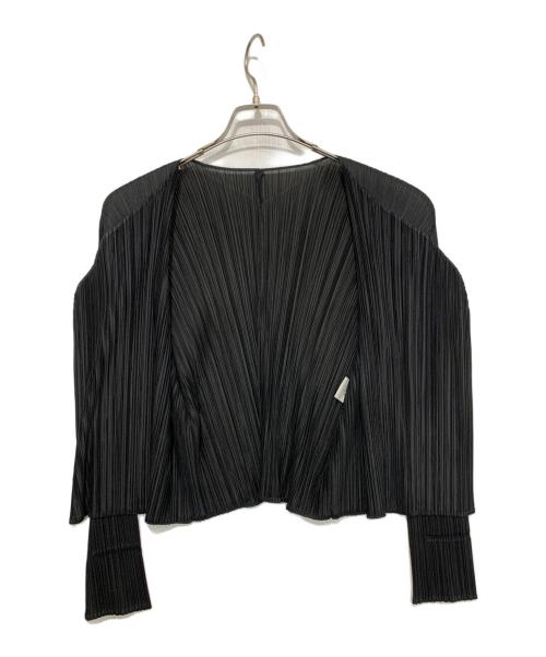 PLEATS PLEASE（プリーツプリーズ）PLEATS PLEASE (プリーツプリーズ) 薄手カーディガン ブラック サイズ:3の古着・服飾アイテム