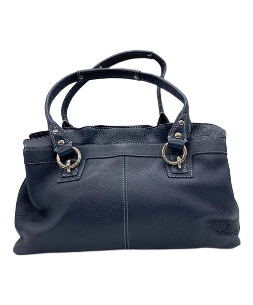 COACH（コーチ）COACH (コーチ) レザーショルダーバッグ ネイビーの古着・服飾アイテム