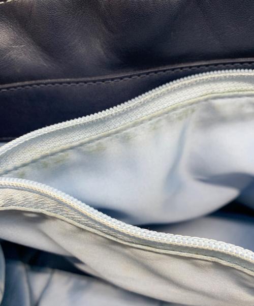 COACH（コーチ）COACH (コーチ) レザーショルダーバッグ ネイビーの古着・服飾アイテム