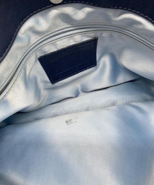 COACH（コーチ）COACH (コーチ) レザーショルダーバッグ ネイビーの古着・服飾アイテム