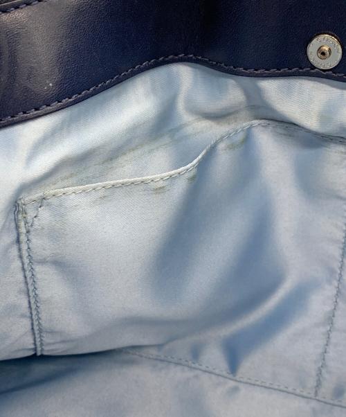 COACH（コーチ）COACH (コーチ) レザーショルダーバッグ ネイビーの古着・服飾アイテム