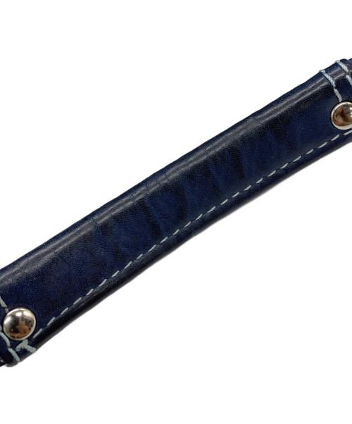 COACH（コーチ）COACH (コーチ) レザーショルダーバッグ ネイビーの古着・服飾アイテム