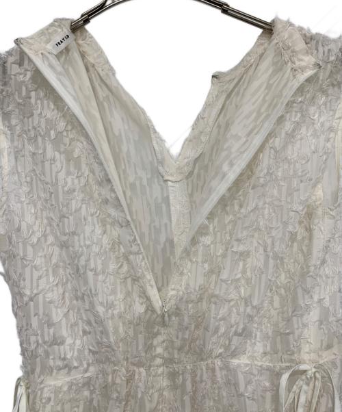 FRAY ID（フレイ アイディー）FRAY ID (フレイ アイディー) ノースリーブ・キャミソールワンピース ホワイト サイズ:Sの古着・服飾アイテム